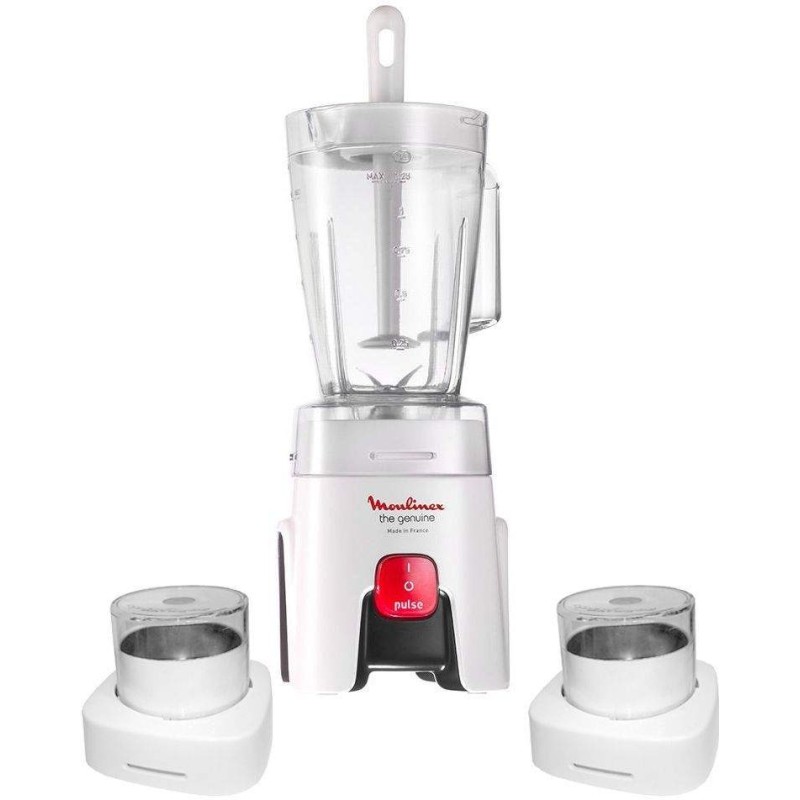 Blender + 2 moulins à café MOULINEX 500W -BLANC (LM242B25) MOULINEX - 1 chez affariyet moins cher