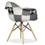 CHAISE PATCHWORK Noire et Blanche