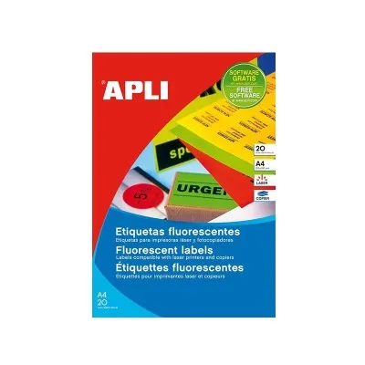 APLI Etiquettes Fluorecentes