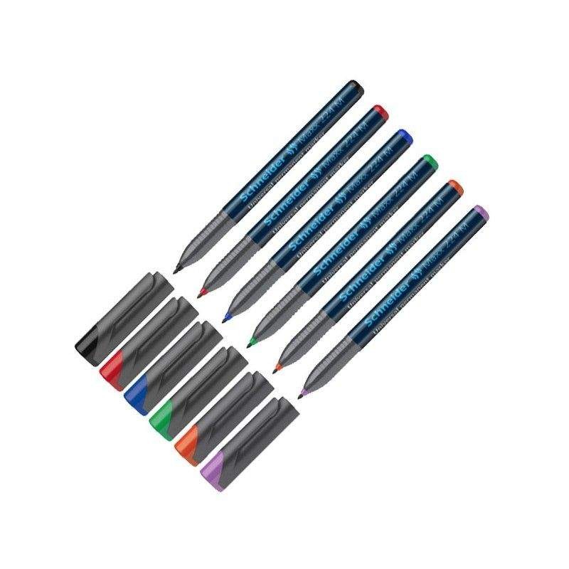 Pochette 6 Marqueur Schneider OHP 222 Fine (5002034112296) Schneider - 2