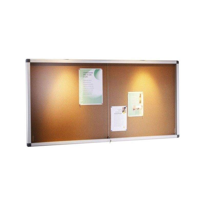 Vitrine affichage fond Liège cadre Aluminium 94X68 (TAB-L-94-68)  - 3