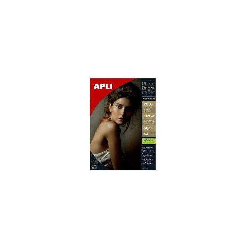 Papier photo brillant A3 200G (RPF200A3) APLI - 1