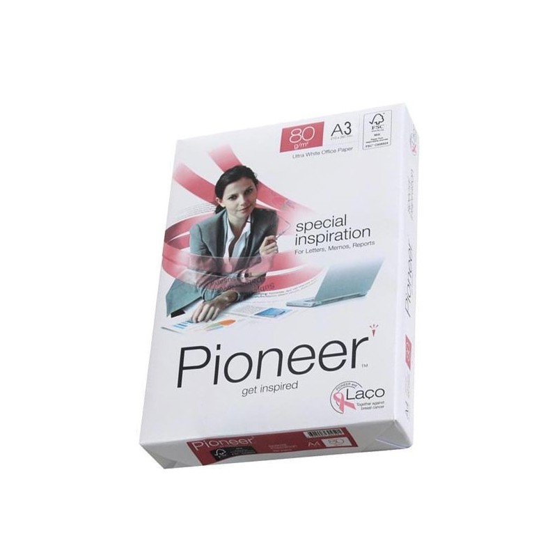 Rame papier PIONEER A3 80Gr (080298420) Pioneer - 1 Rame papier PIONEER A3 80Gr (080298420) Pioneer - 1