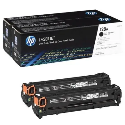 Pack de 2 Toners LaserJet HP 128A Noir