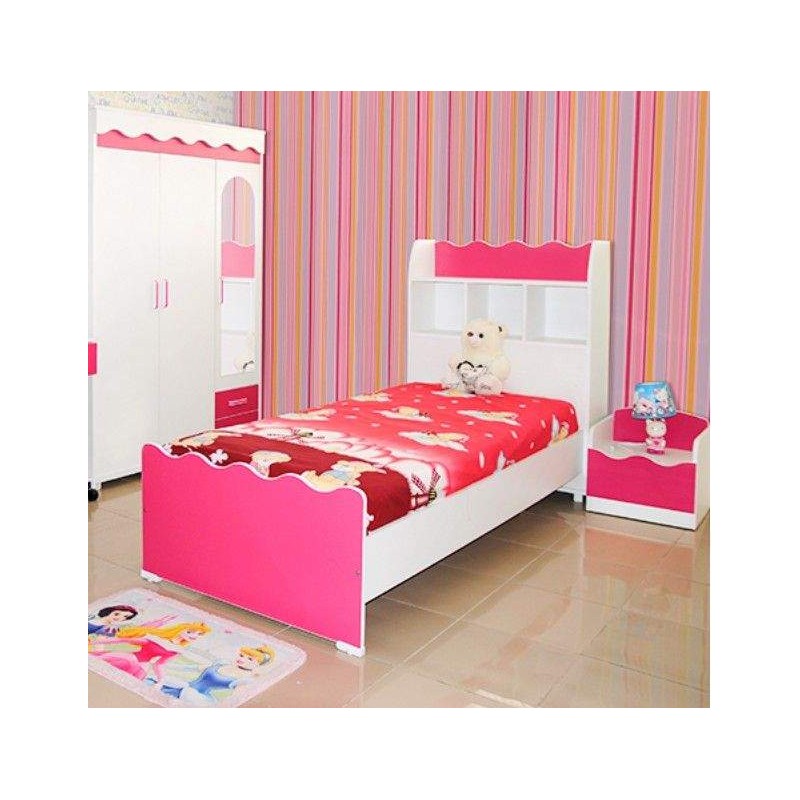 CHAMBRE ENFANT ALICE ROSE MAGENTA /LIT+TN+PENDERIE (CHE15RS000) SOTUFAB - 3 chez affariyet pas cher