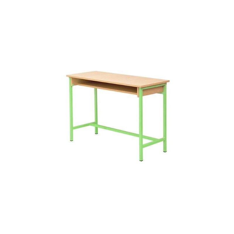 Table écolier biplace avec étagère en bois 110x 45 x 75 SOTUFAB (TE11)