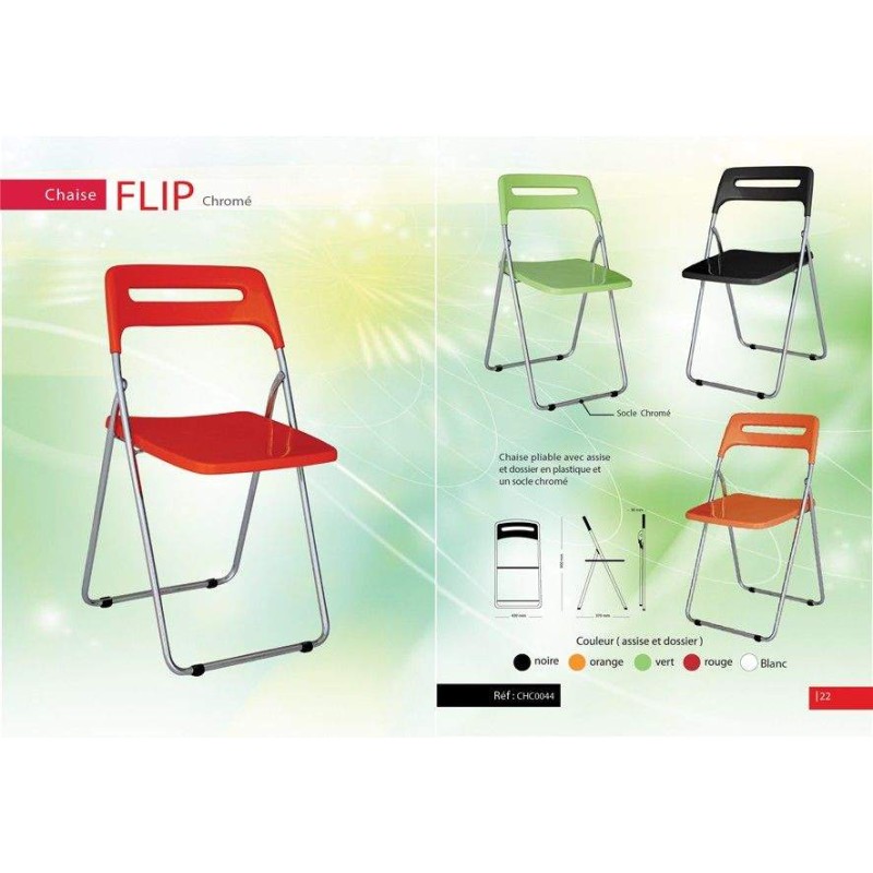 Chaise chrome pliable FLIP SOTUFAB (CHC0044) SOTUFAB - 1