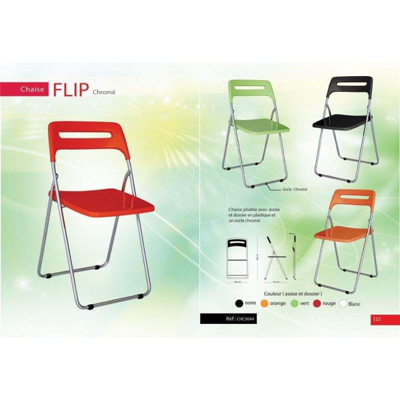 Chaise chrome pliable FLIP SOTUFAB (CHC0044) SOTUFAB - 1 chez affariyet pas cher