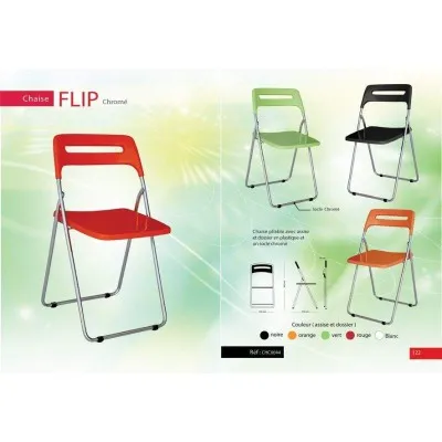 Chaise Chromé Pliable Flip SOTUFAB