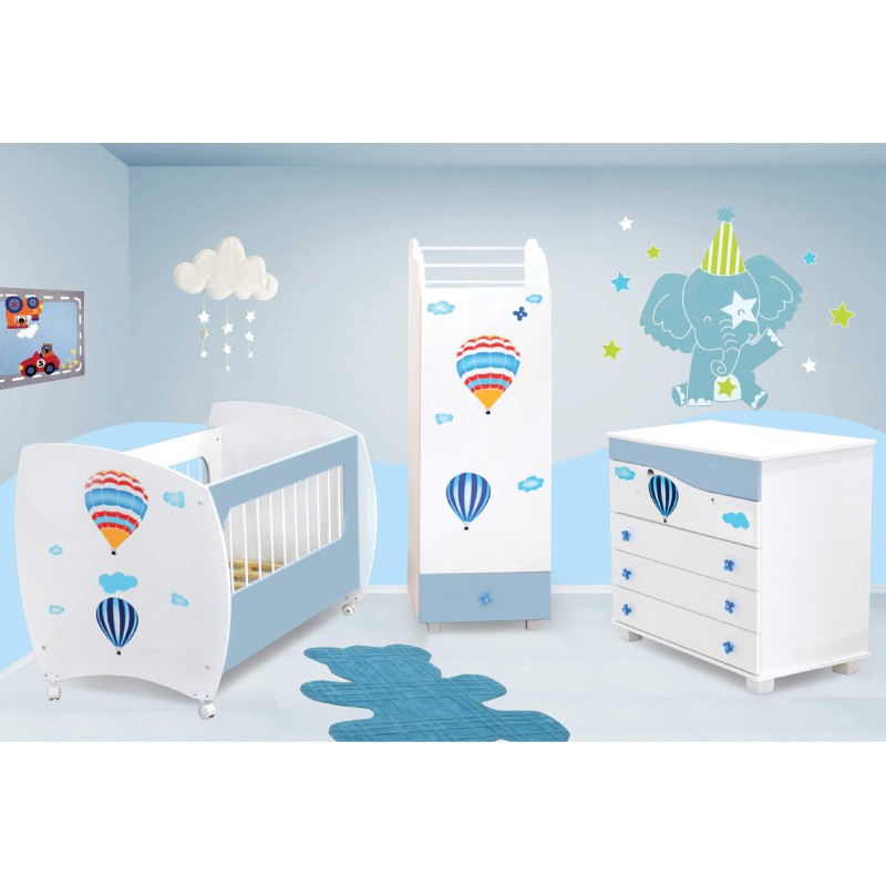 Chambre BAMBINO SOTUFAB -BLEU/BLANC (CHB02BL00) SOTUFAB - 1 chez affariyet pas cher