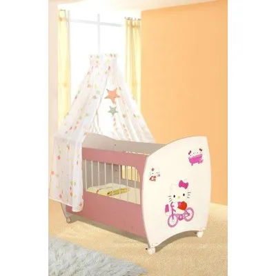 Lit Bambino 120 x 60 CM SOTUFAB -Rose & Blanc