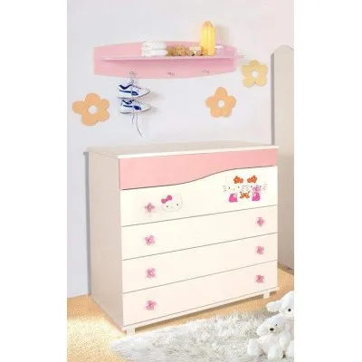 Commode Bambino -Rose & Blanc SOTUFAB