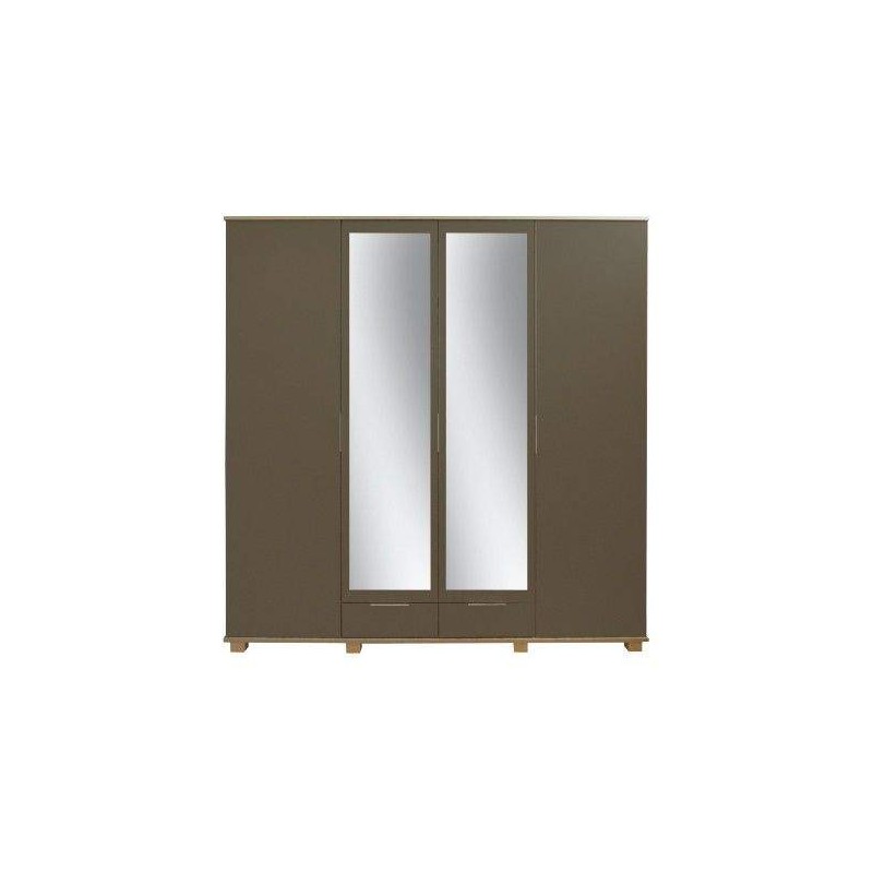 CHAMBRE A COUCHER 4P chêne brut/Moka (CHA25CB/MK) SOTUFAB - 3 chez affariyet moins cher
