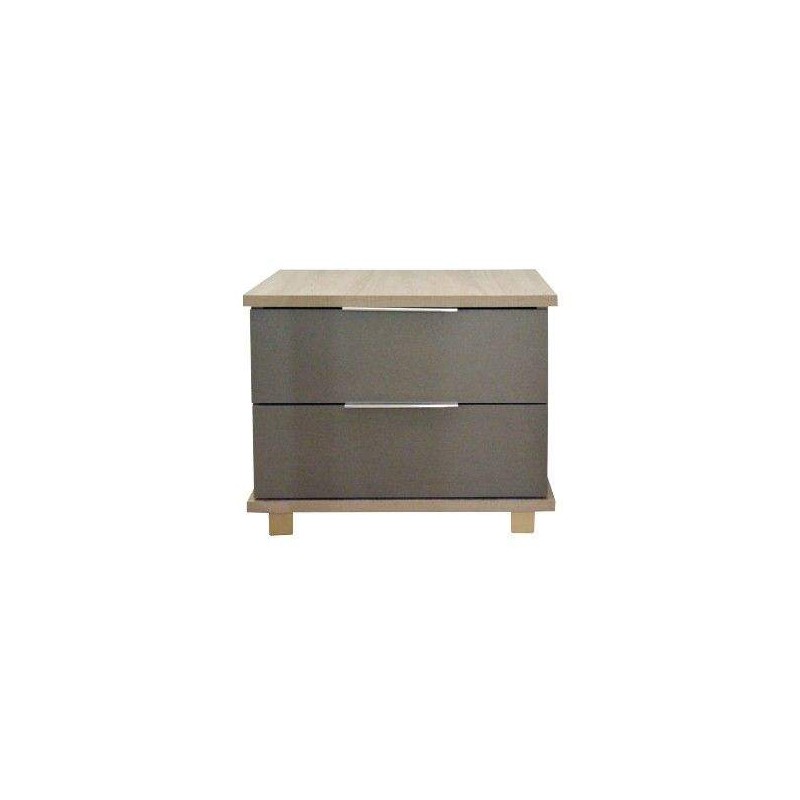 CHAMBRE A COUCHER 4P chêne brut/Moka (CHA25CB/MK) SOTUFAB - 4 chez affariyet à bas prix