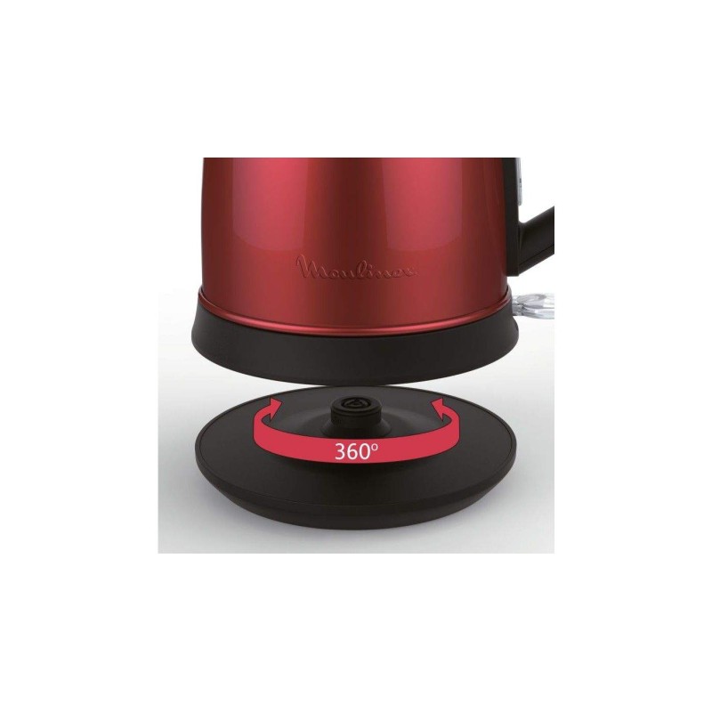 Bouilloire sans fil subito 2400W MOULINEX -ROUGE (BY550510) MOULINEX - 3chez affariyet pas cher