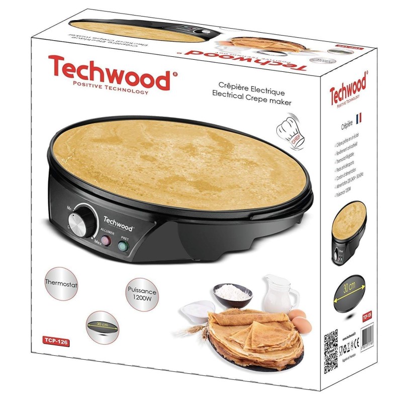 Crêpière Électrique 1200W TECHWOOD Tunisie Prix le moins cher- Af