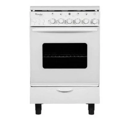 CUISINIÉRE À GAZ 4 FEUX 60CM CONDOR -BLANC