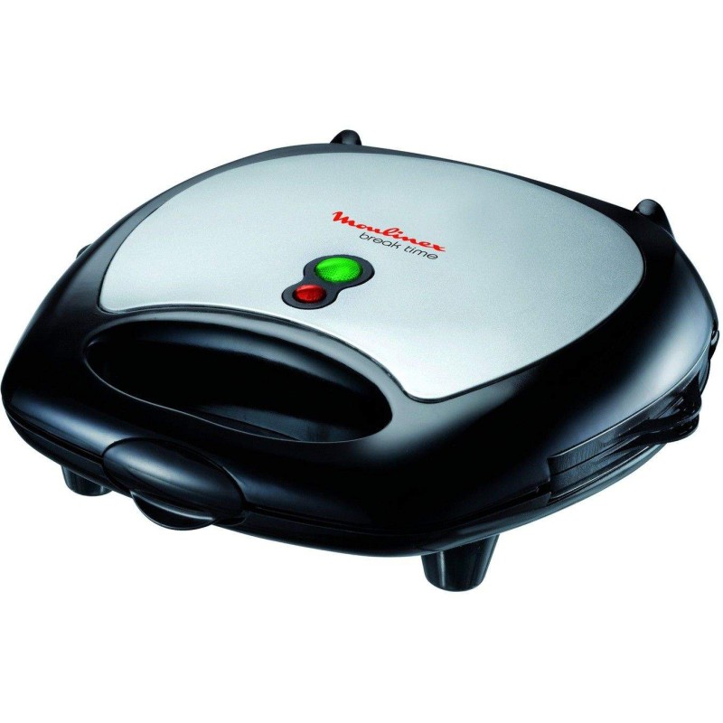 Gaufrier / croque-monsieur MOULINEX 700W -NOIR & SILVER (SW611812) MOULINEX - 1chez affariyet pas cher