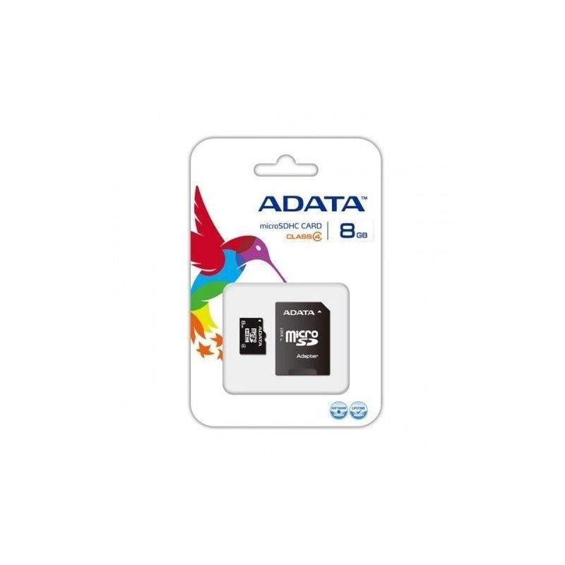 CARTE MÉMOIRE ADATA 8GB AVEC ADAPTATEUR MICRO SD - (AUSDH8GCL4-RA1) ADATA - 2 chez affariyet pas cher