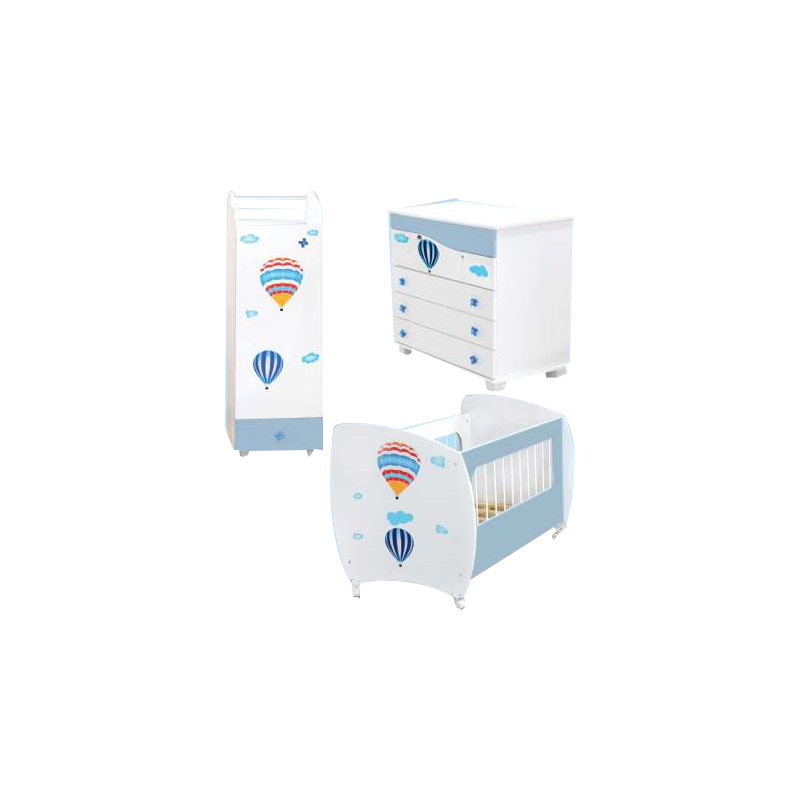 Chambre BAMBINO SOTUFAB -BLEU/BLANC (CHB02BL00) SOTUFAB - 2 chez affariyet à bas prix