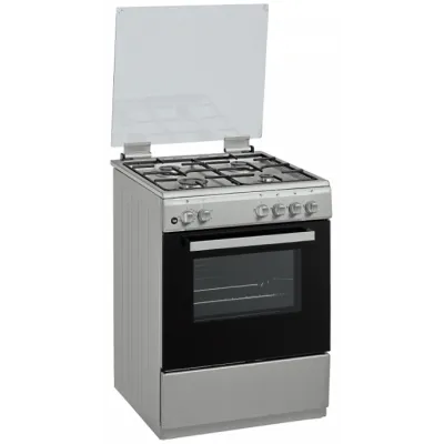 Cuisinière Klass 4 Feux 50x60CM Inox Avec Tourne Broche