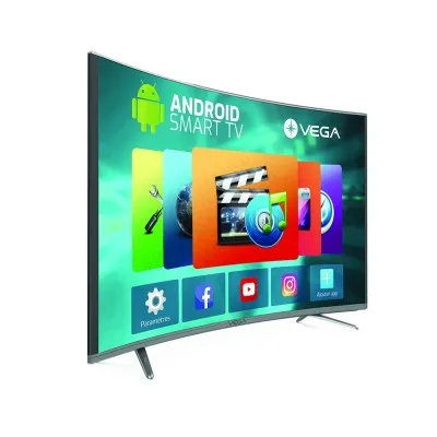 Téléviseur VEGA 65\" LED HD curved smart 4K gris
