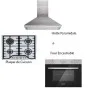 Pack Encastrable PROCOOK (Hotte pyramidale +Plaque+Four) Inox