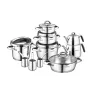 Set De 17 Pièces Inox Vertex KORKMAZ