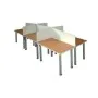 Bureau centre d\'appel 6 places pieds métallique sotufab (bo020)