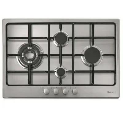 Plaque de cuisson CANDY 4 feux-Inox- (CPG74SQPX)