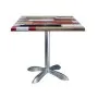 Table Bistrot 80 X 80 CM Socle Aluminium 4 Branche SOTUFAB