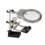 Troisième main avec loupe LED+support fer à souder VTHH3