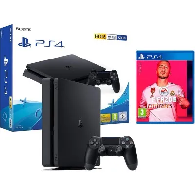 PS4 Slim 500Go Console Playstation 4 Noir + FIFA 20