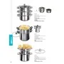 Cuiseur vapeur Livoo 24cm DOMOCLIP -Inox  (MEP121)