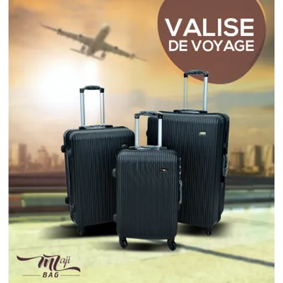 Set 3 Valises de voyage  MAJI BAG   ABS30-A/BK