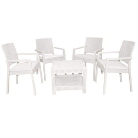 Salon de Jardin MARQUISE 4 Chaises + Table SOTUFAB -Blanc (CHS080-Blanc) SOTUFAB - 1