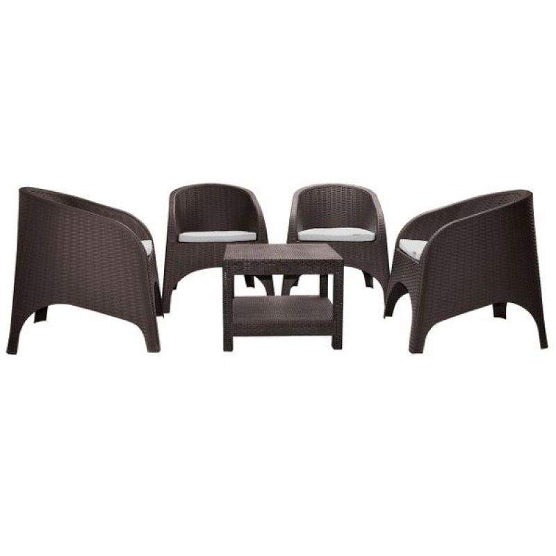 Salon de Jardin PACHA SOTUFAB Wengue 4 Chaises + Table (CHS070-wengue) SOTUFAB - 2 - prix moins cher chez affariyet