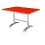 Table 110x70cm WERZALIT socle aluminium (TC0028)