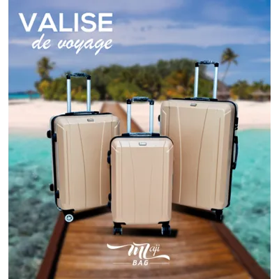 Set 3 Valises de voyage  MAJI BAG   ABS30-B/GOLD