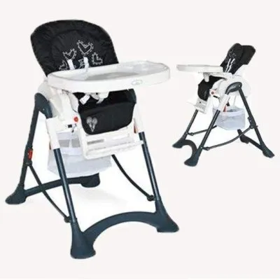 Chaise haute PRIMA Lunch Time -Noir (LT02-13)
