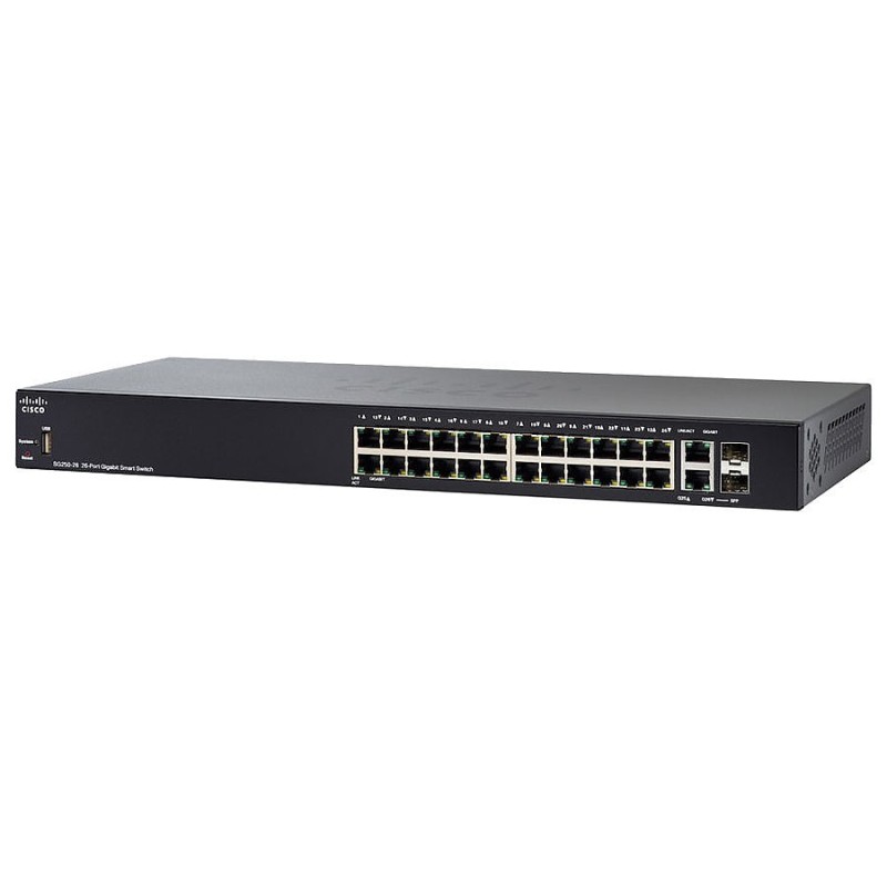 CISCO 26-PORT GIGABIT POE SWITCH (SG250-26MP) CISCO - 1 CISCO 26-PORT GIGABIT POE SWITCH (SG250-26MP) CISCO - 1