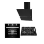 Pack ORIENT 2(plaque + hotte + four ) Noir