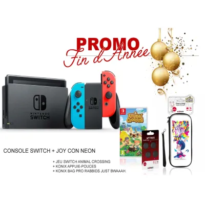 Nintendo switch console + joy con neon
