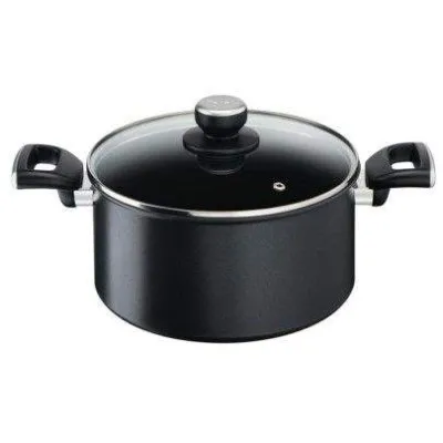 Faitout TEFAL Unlimited 24 cm + Couvercle -Noir