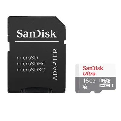 SanDisk Ultra SDSQUNS-016G-GN3MN 16GB 80MB/s UHS-I Class 10 microSDHC - (SDSQUNS016G)