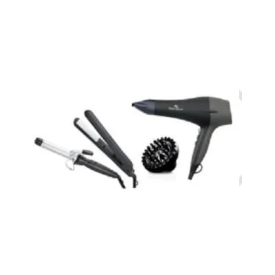 Coffret coiffure sèche-cheveux lisseur boucleur GALAXY NATUREL (FH6206)