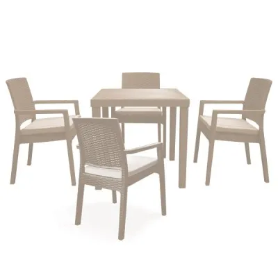 TABLE BOHEME 80x80 SOTUFAB -Grège (TC050-15)