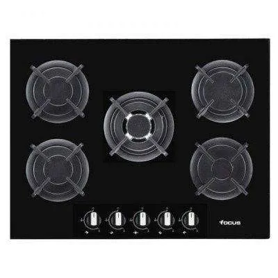 Plaque De Cuisson FOCUS  5 Feux 90 Cm -Noir