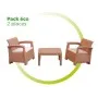 Salon Jardin Syphax 2 places PACK ECO -Light Taupe SOFPINCE