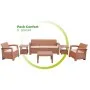 Salon Jardin Syphax 5 places PACK CONFORT -Light Taupe SOFPINCE